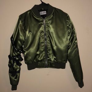 Green bomber jacket